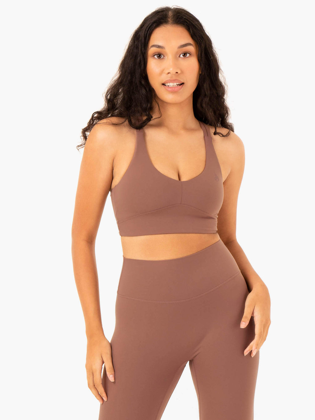 NKD Refine Sports Bra - Mocha Clothing Ryderwear 
