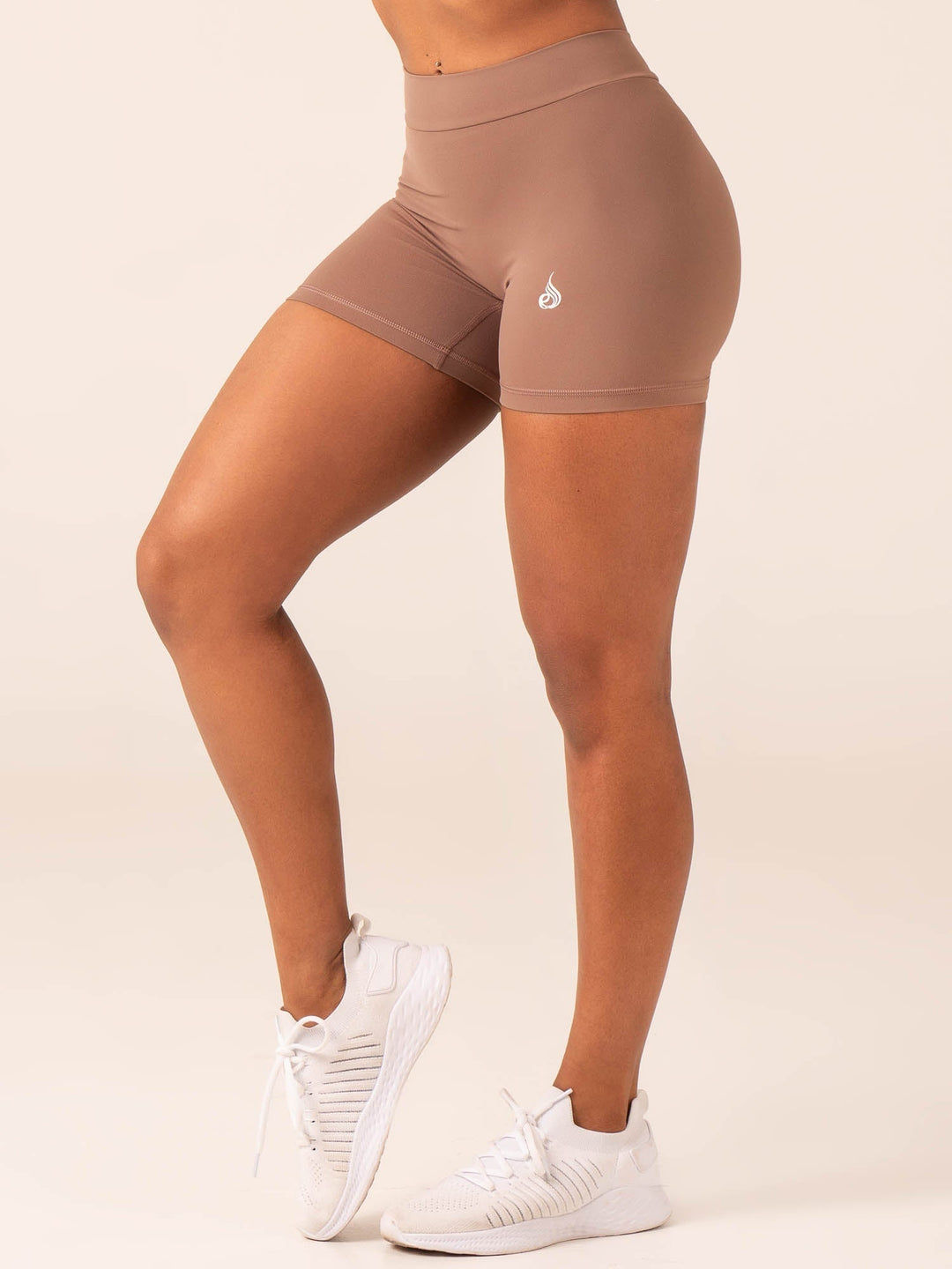 NKD V Scrunch Shorts - Mocha Clothing Ryderwear 
