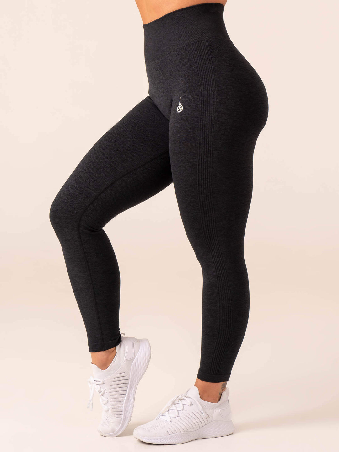Ombre Seamless Leggings - Black Marl Clothing Ryderwear 
