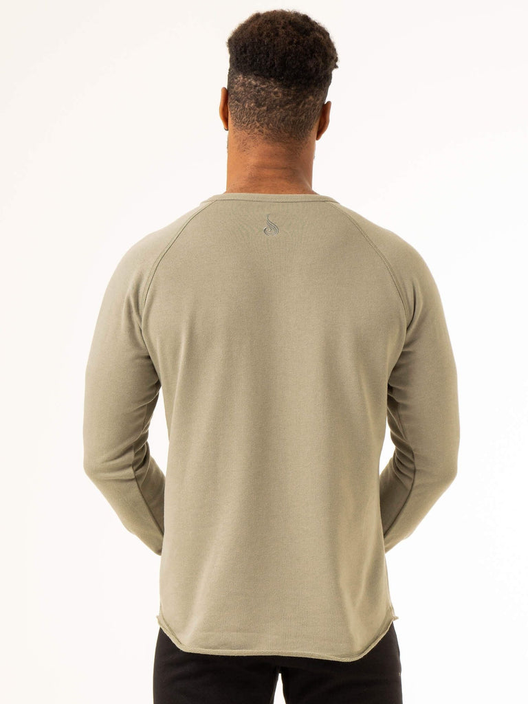 Overdrive Crew Neck - Sage Green - Ryderwear