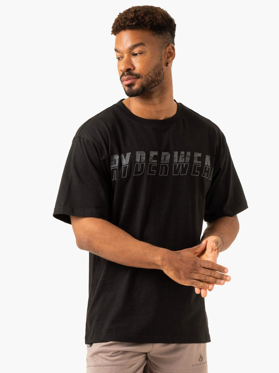 Overdrive Oversized T-Shirt - Black Clothing Ryderwear 