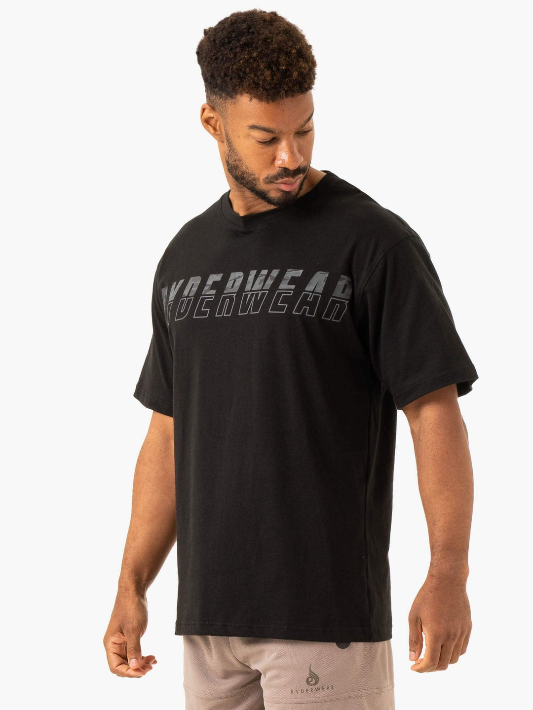 Overdrive Oversized T-Shirt - Black Clothing Ryderwear 