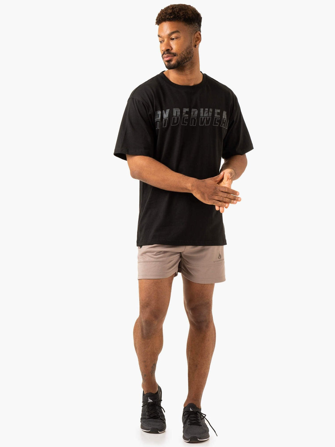 Overdrive Oversized T-Shirt - Black Clothing Ryderwear 