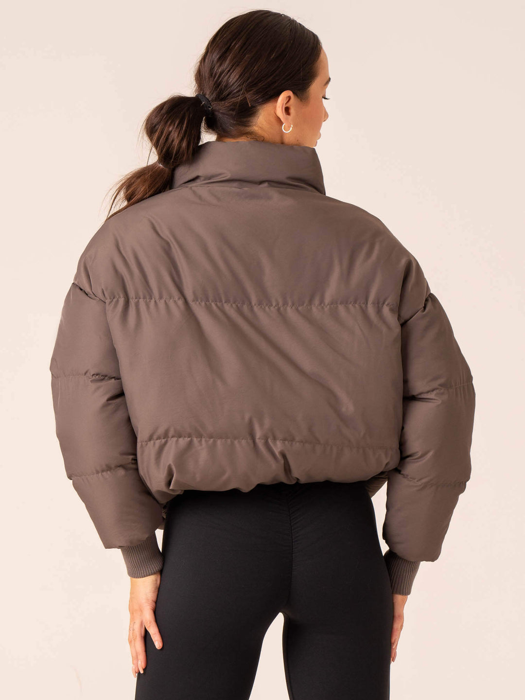 Pace Puffer Jacket - Taupe Clothing Ryderwear 