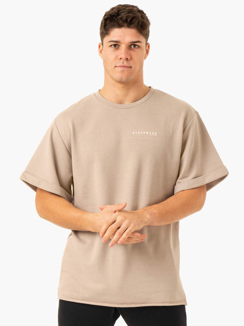 Pursuit Oversized Fleece T-Shirt Sand