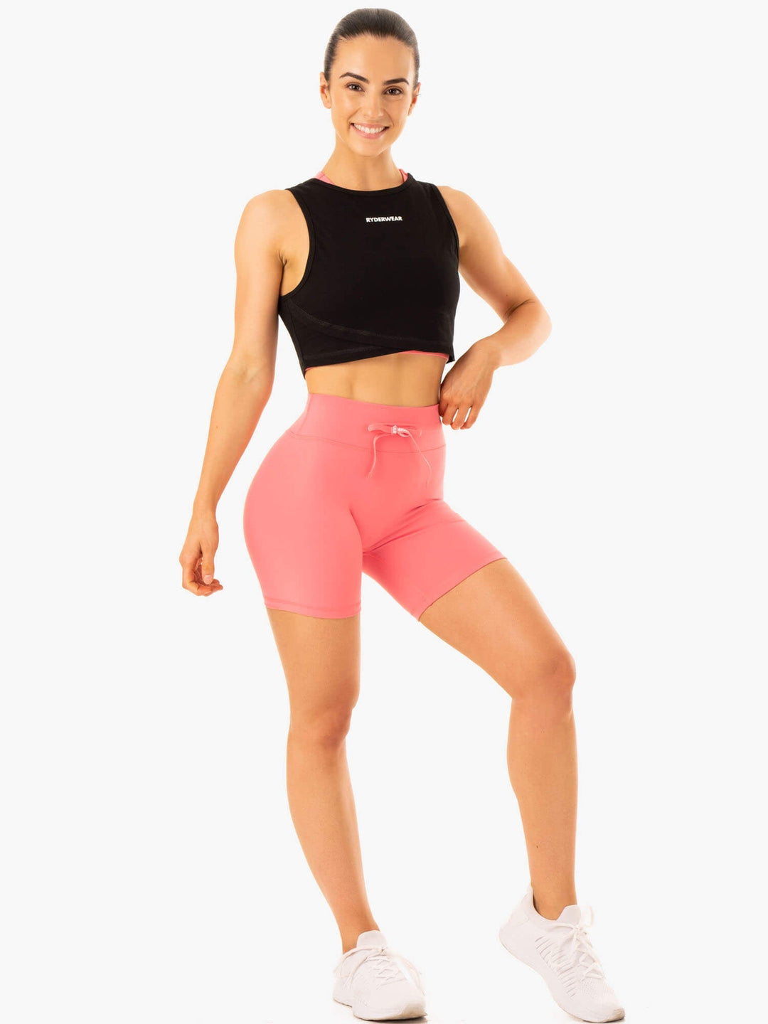 Replay High Waisted Shorts - Coral Clothing Ryderwear 