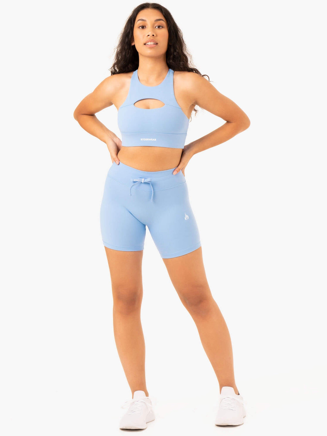 Replay High Waisted Shorts - Sky Blue Clothing Ryderwear 