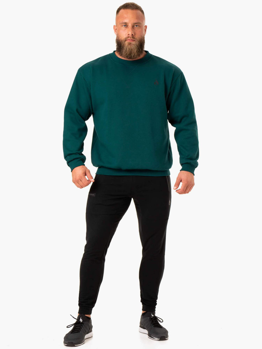 Reset Fleece Crew Neck - Emerald Clothing Ryderwear 