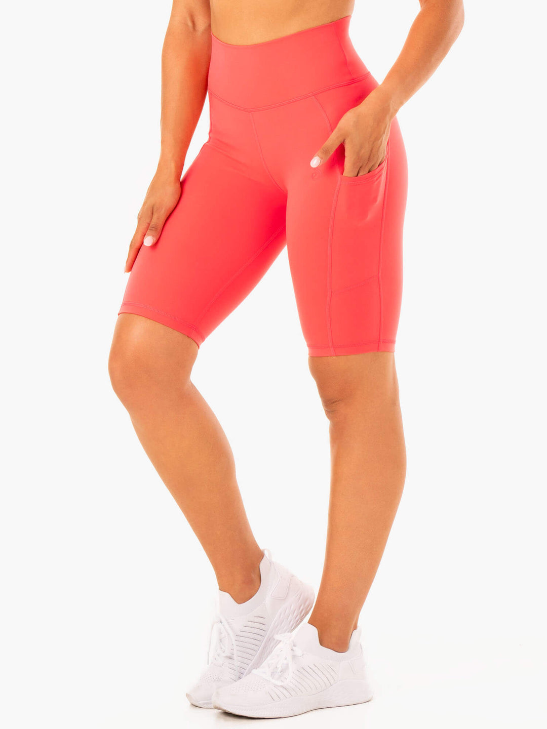 Reset High Waisted Pocket Bike Shorts - Watermelon Clothing Ryderwear 