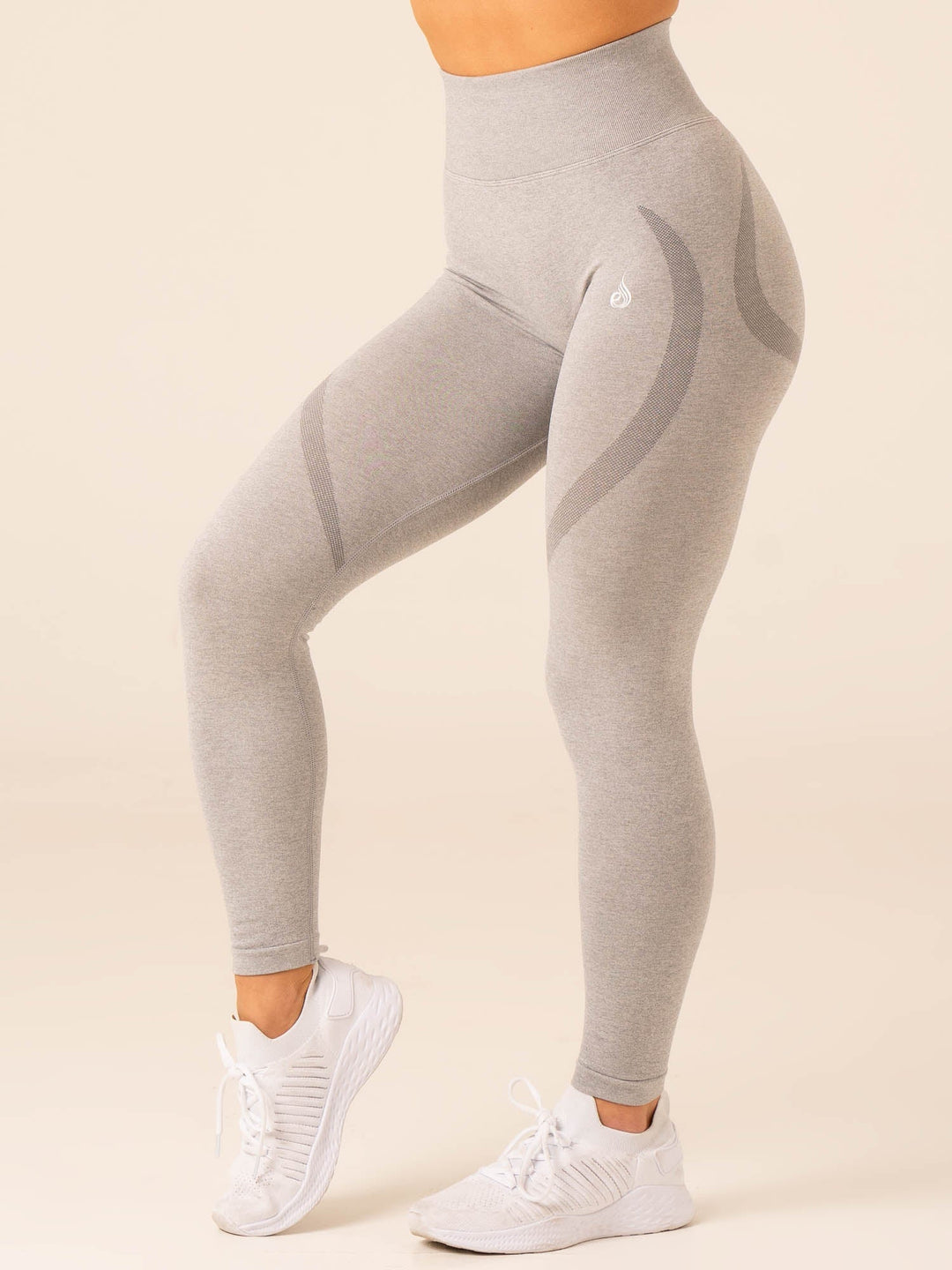 Sculpt Seamless Leggings - Light Grey Marl Clothing Ryderwear 