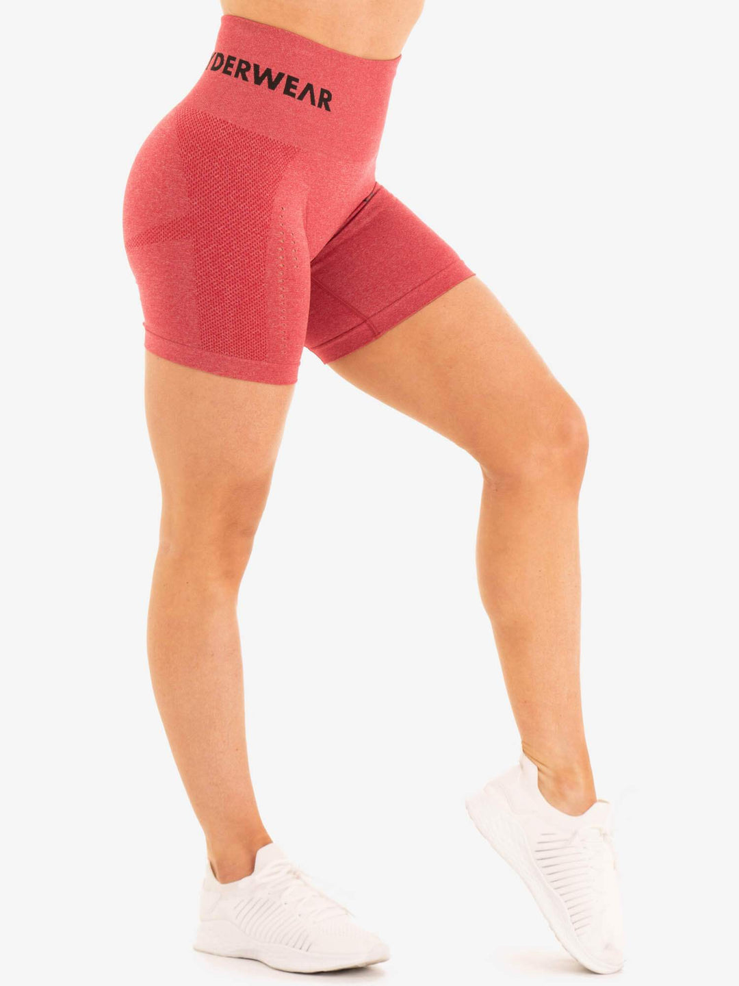Seamless Staples Shorts - Cherry Red Marl Clothing Ryderwear 
