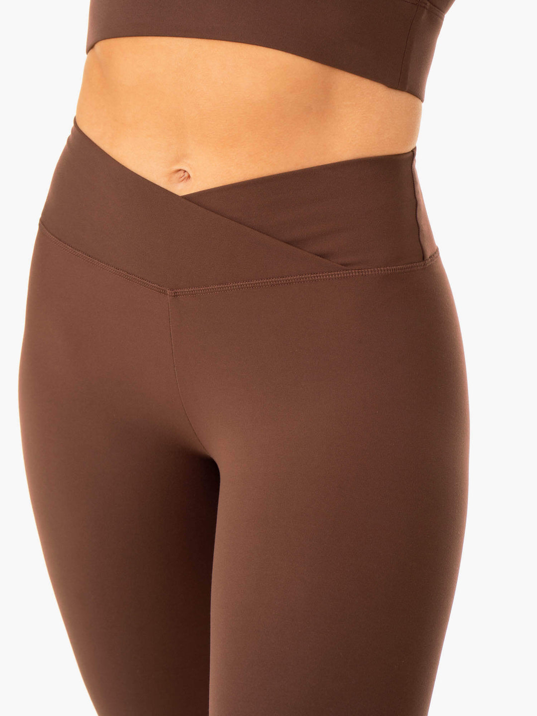 Brown scrunch bum ryderwear tights, size - Depop