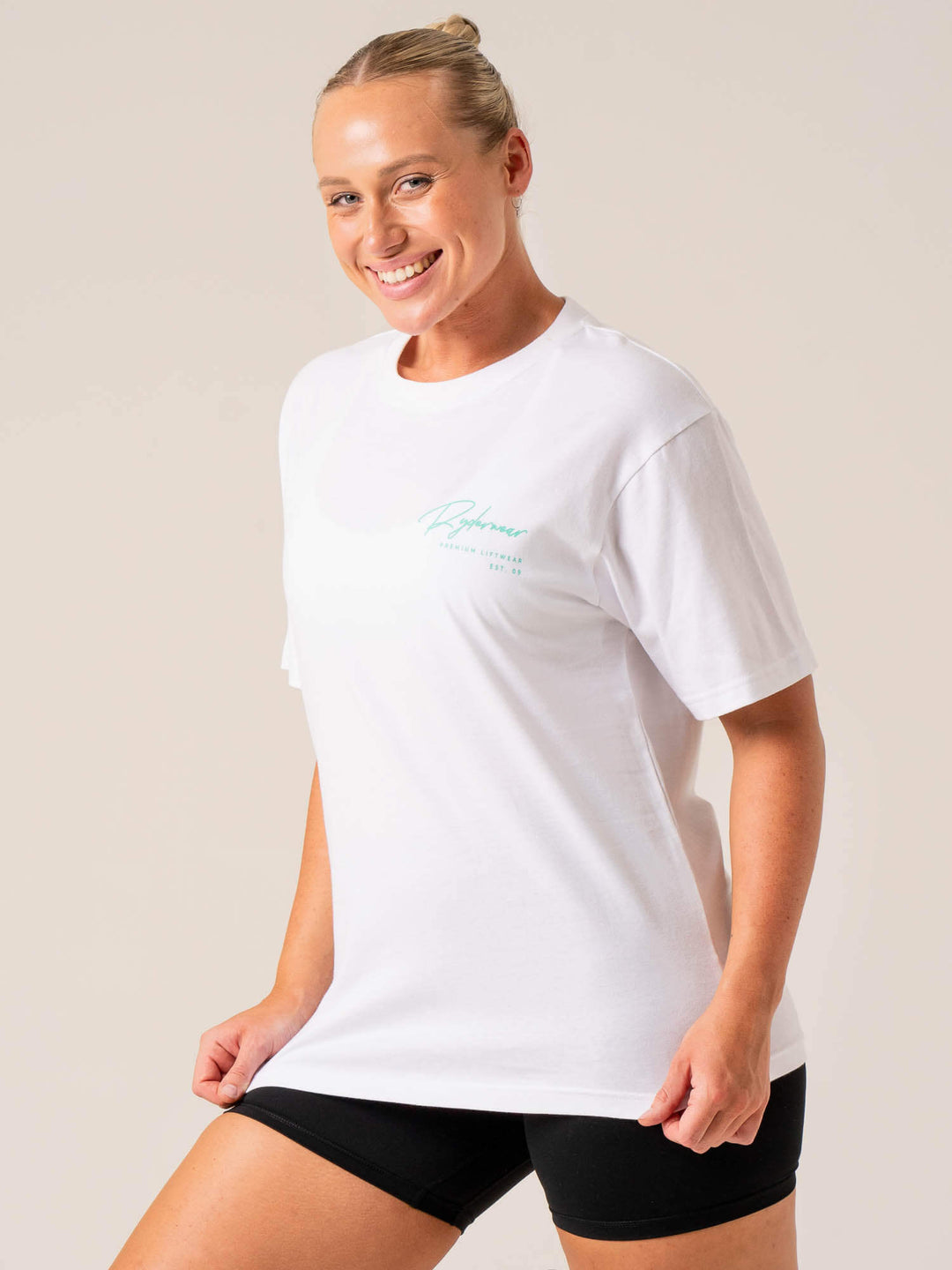 Signature T-Shirt - White Clothing Ryderwear 