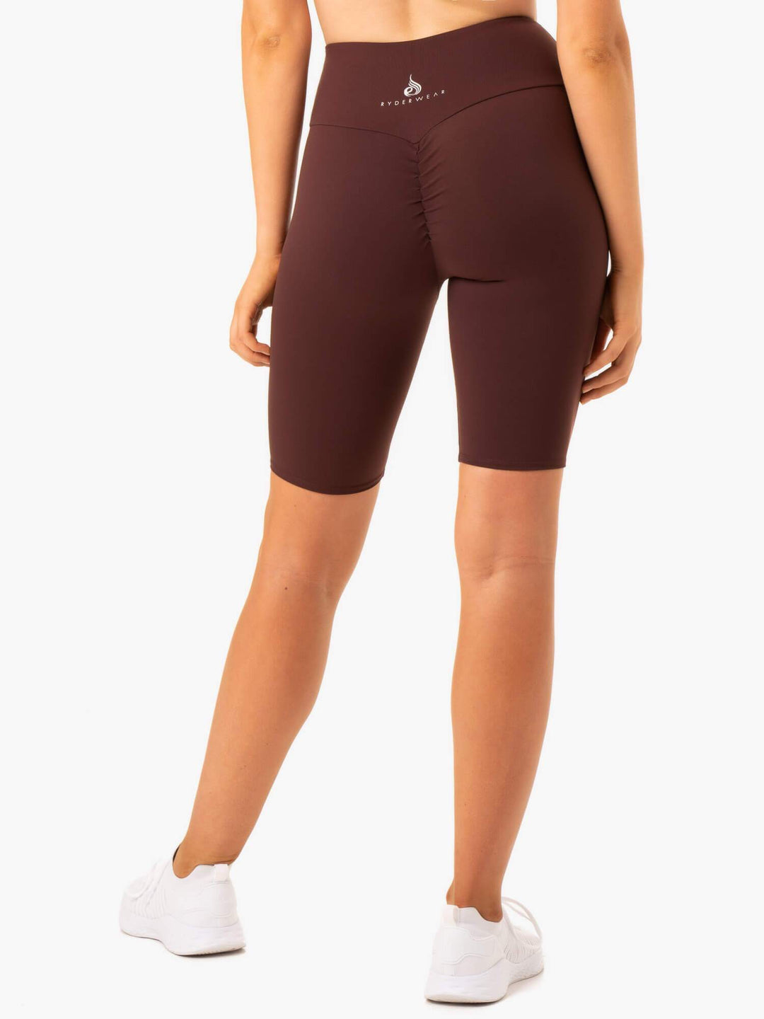 Staples Scrunch Bum Bike Shorts - Chocolate Clothing Ryderwear 
