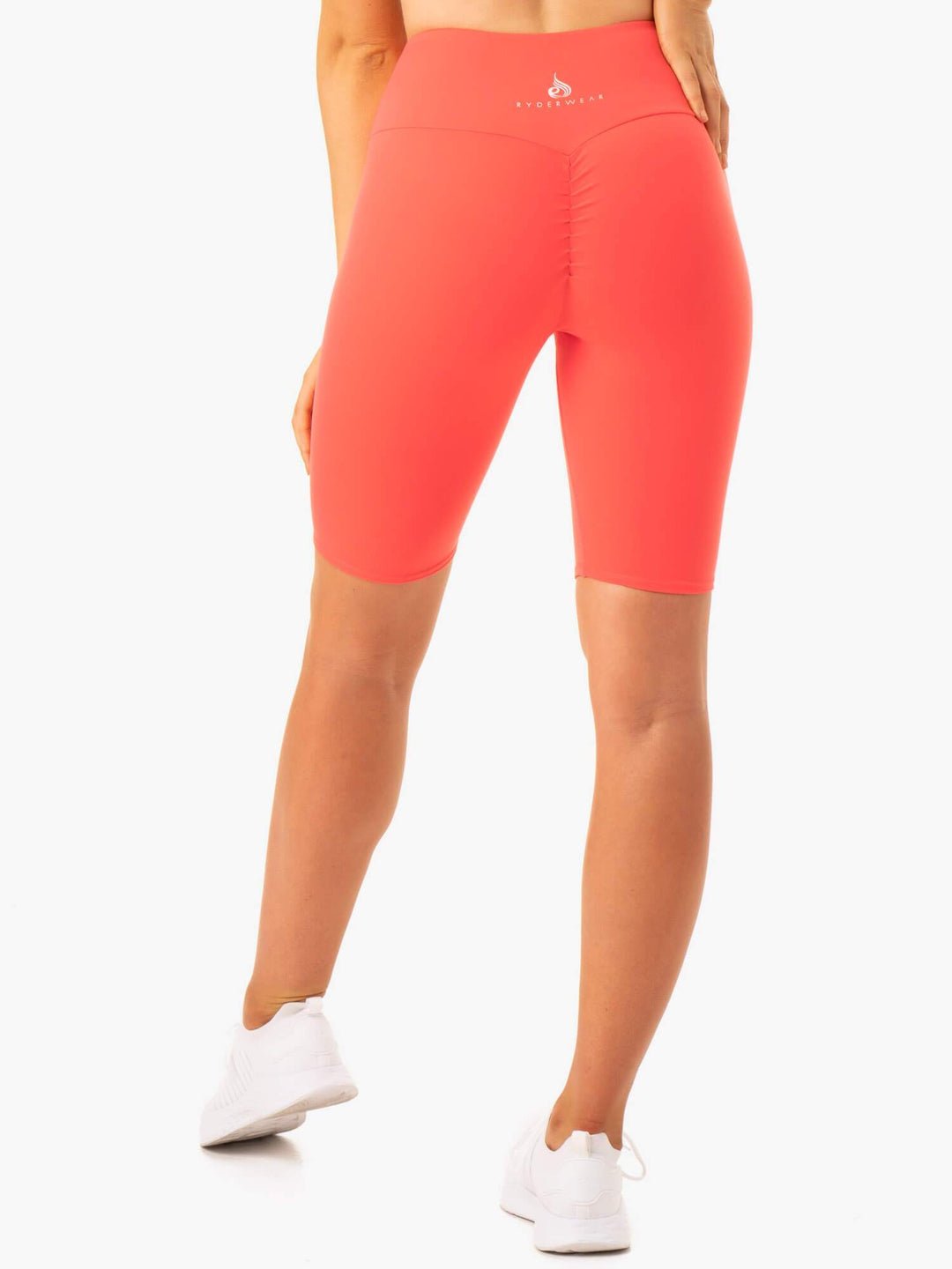 Staples Scrunch Bum Bike Shorts - Coral Clothing Ryderwear 