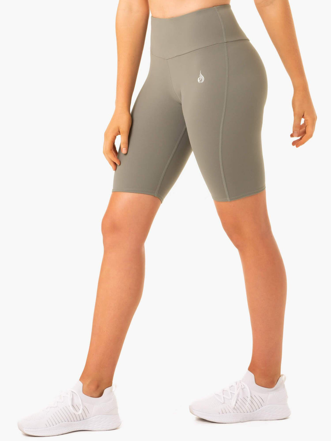 Staples Scrunch Bum Bike Shorts - Khaki Clothing Ryderwear 