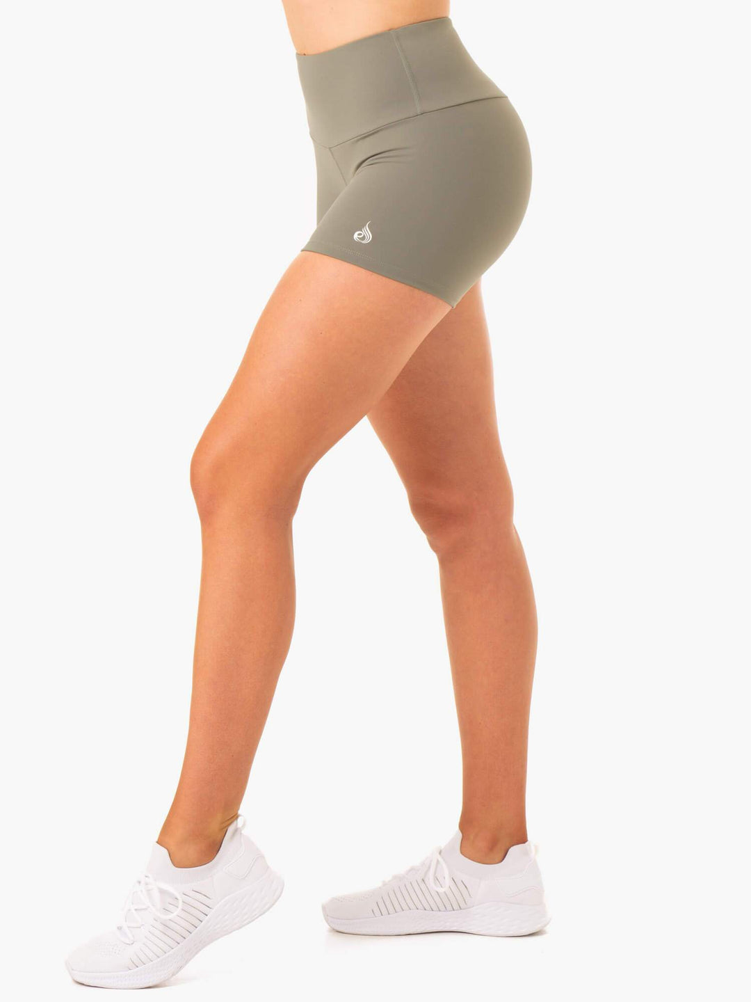 Staples Scrunch Bum Booty Shorts - Khaki Clothing Ryderwear 