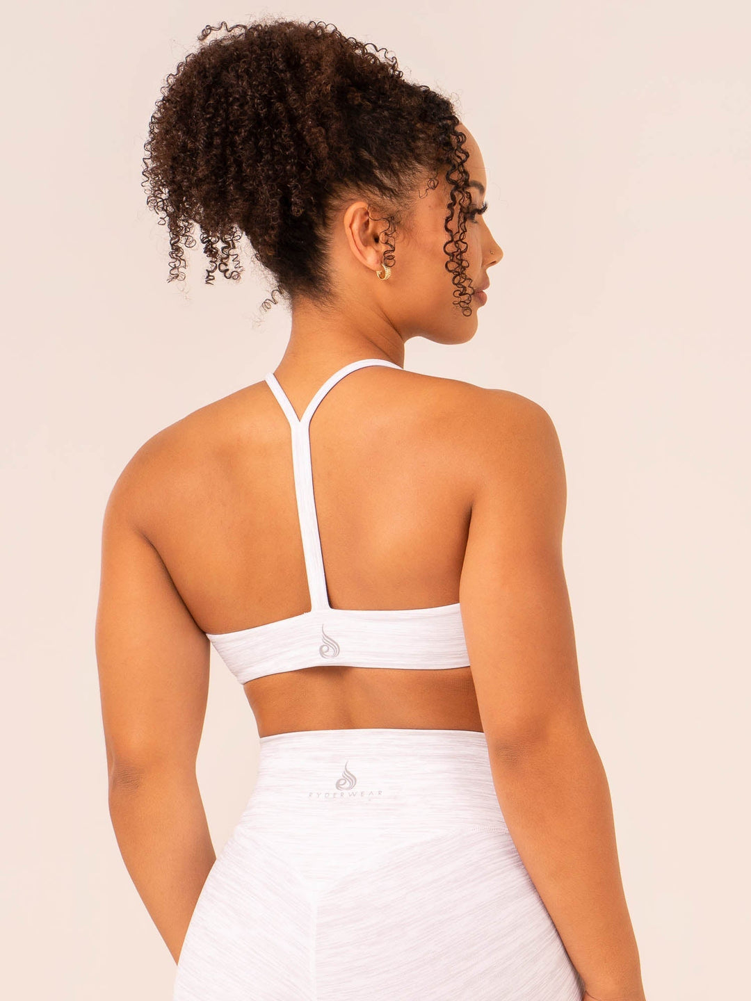 Tempo Sports Bra - Snow Grey Marl Clothing Ryderwear 