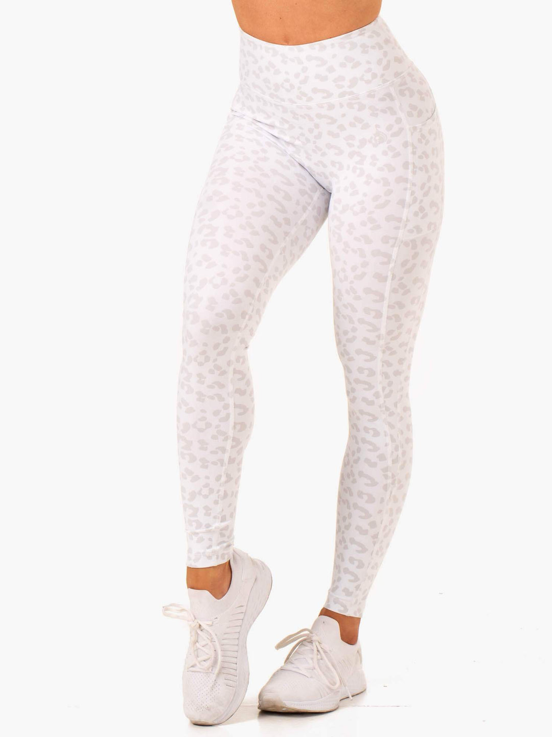 Ultra High Waisted Full Length Leggings - Snow Leopard Clothing Ryderwear 