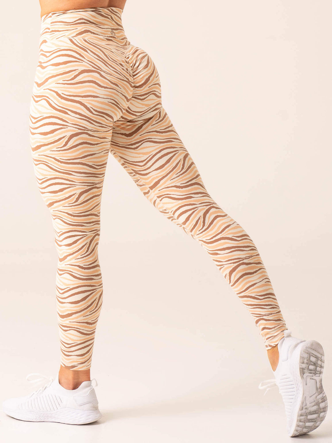 Unstoppable High Waisted Scrunch Leggings - Vanilla Zebra Clothing Ryderwear 
