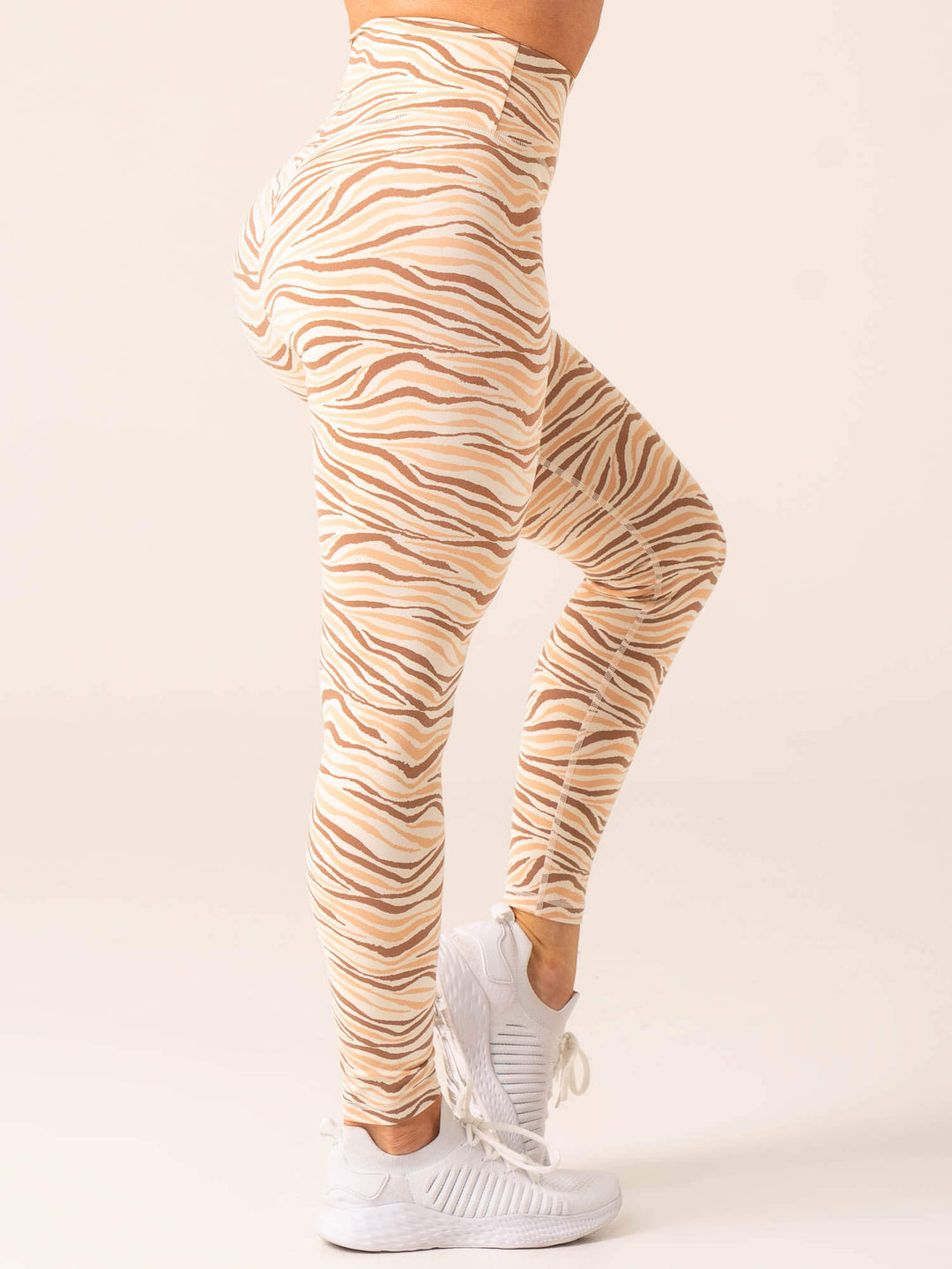 Unstoppable High Waisted Scrunch Leggings - Vanilla Zebra Clothing Ryderwear 