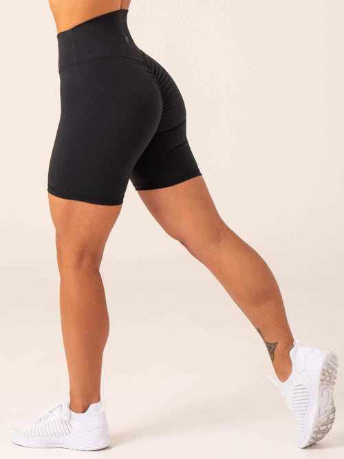 Unstoppable High Waisted Scrunch Shorts Black