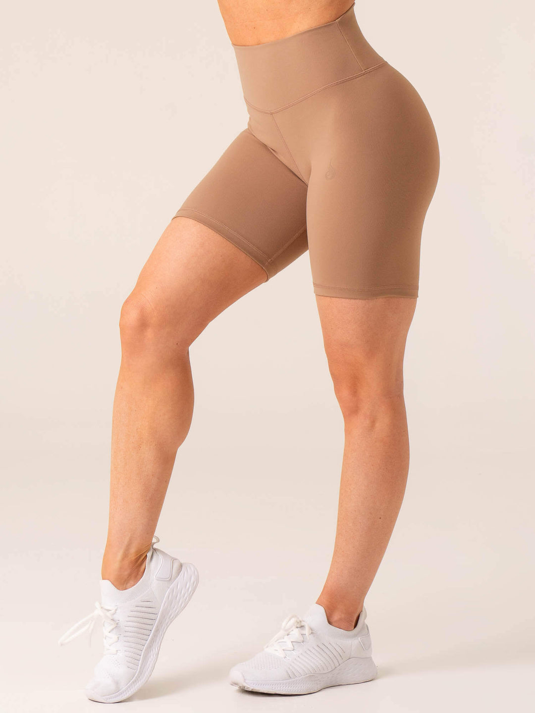 Unstoppable High Waisted Scrunch Shorts - Mocha Clothing Ryderwear 