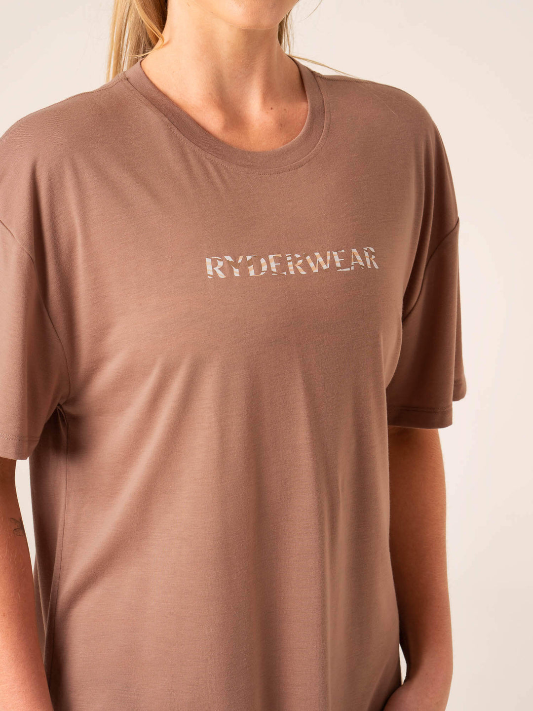 Unstoppable Oversized T-Shirt - Mocha Clothing Ryderwear 