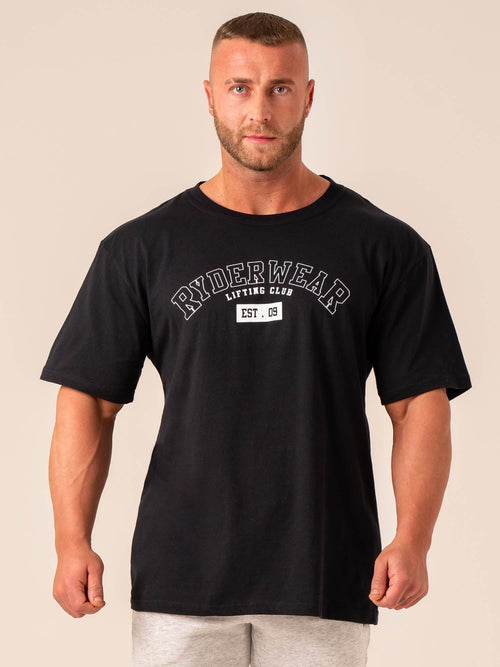 Varsity Oversized T-Shirt Black
