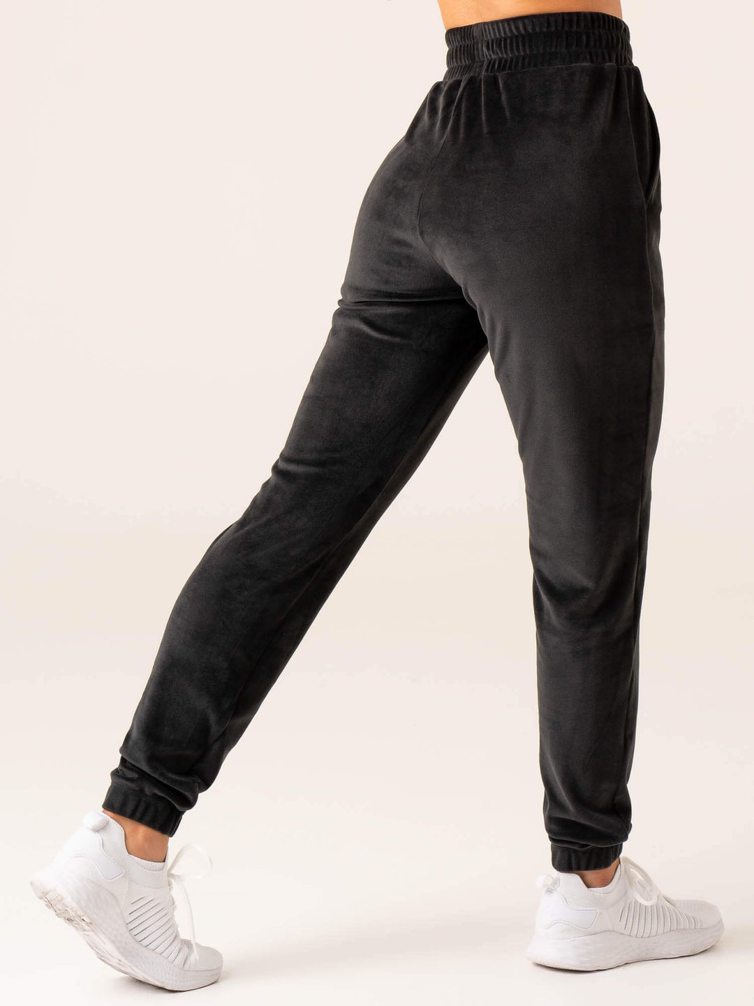 Velour Track Pant - Black Clothing Ryderwear 