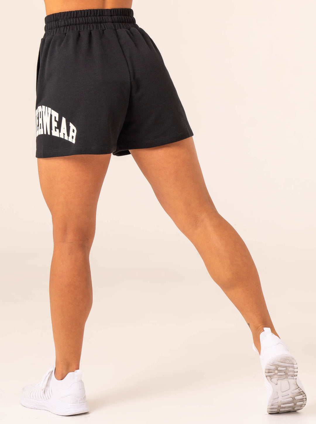 Women's Collegiate Track Short - Black Clothing Ryderwear 