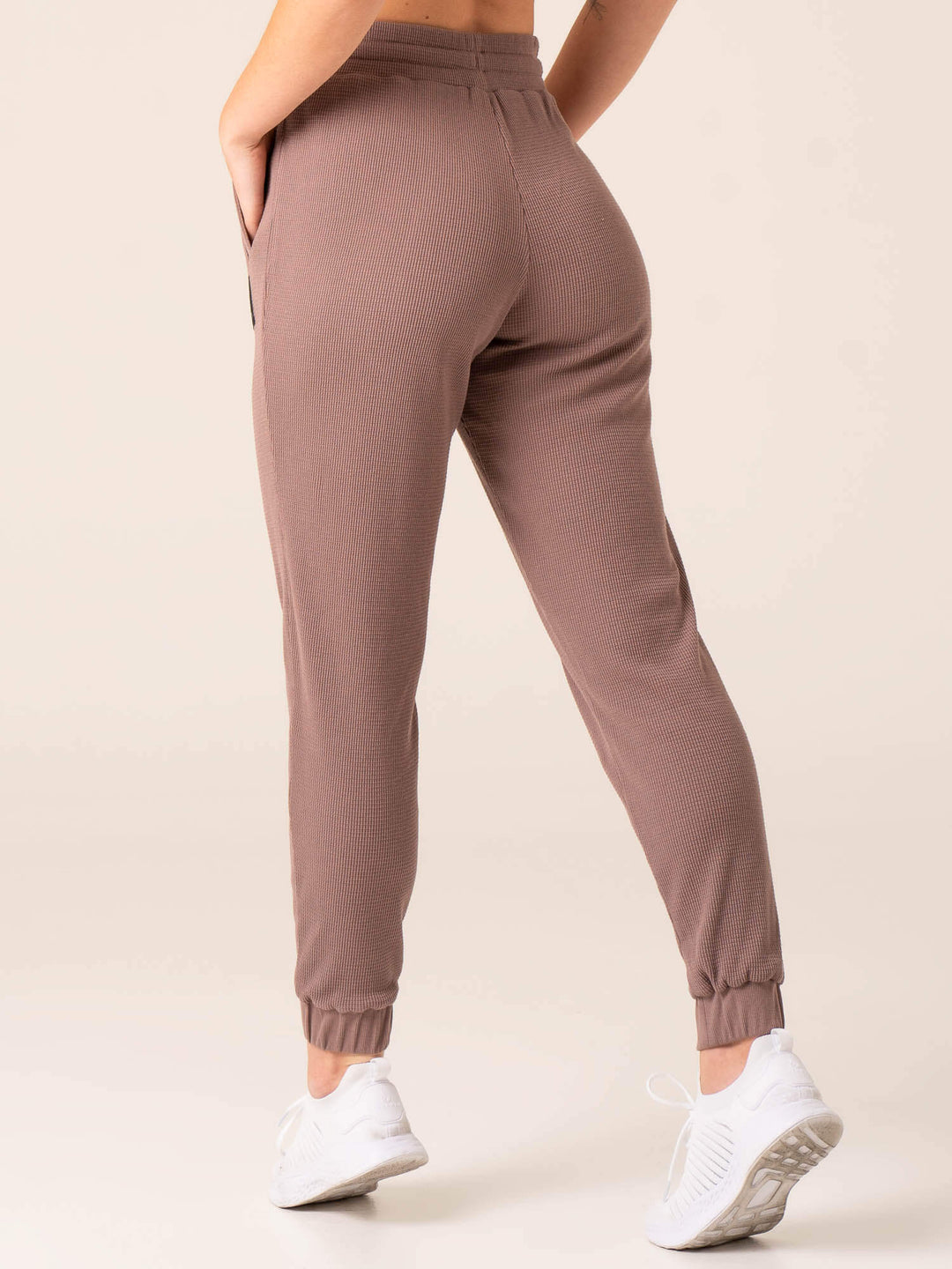 Women's Waffle Lounge Pants - Taupe Clothing Ryderwear 